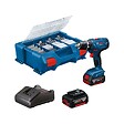 BOSCH - Perceusevisseuse GSR18V21 18 V  2 batteries 4 Ah  82 accessoires  LCase - vignette