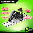 CONSTRUCTOR - Scie circulaire plongeante 1400W avec rail de guidage - Lame 190mm 24 dents - vignette