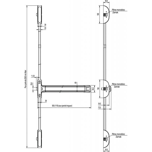 VACHETTE - FAP PUSH BAR 2PT CFPF BLANC - large