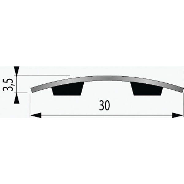 DINAC - Barre de seuil adhésive Dinac 073 m inox brillant  071223 - large