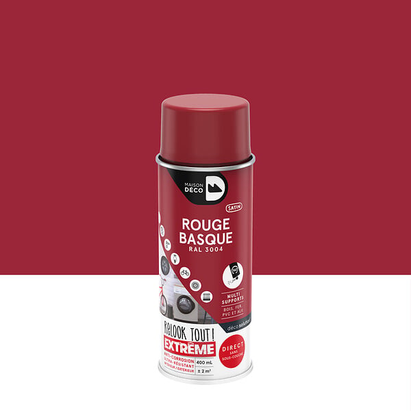MAISON DECO - Bombe de peinture multi-supports satin - Relook tout extrême - Bleu Marin - 400ml - large