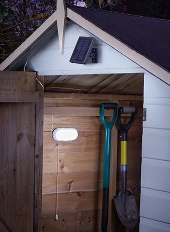 SMARTSOLAR - Spot solaire LED pour cabanon - Noir - 50 lumens - 16x7x4cm - large