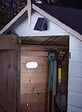 SMARTSOLAR - Spot solaire LED pour cabanon - Noir - 50 lumens - 16x7x4cm - vignette