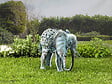SMARTSOLAR - Éléphant solaire décoratif en métal - 34x23.5x38cm - vignette