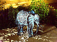 SMARTSOLAR - Éléphant solaire décoratif en métal - 34x23.5x38cm - vignette