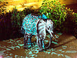 SMARTSOLAR - Éléphant solaire décoratif en métal - 34x23.5x38cm - vignette