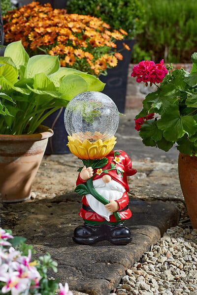 SMARTSOLAR - Sorcier et fleur solaire - 41x20x15cm - large