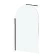 AURLANE - Paroi de Douche arrondie 120x200 cm - Profilé Noir Mat - DARK CURVED - vignette