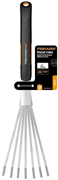 FISKARS - Râteau de jardin en acier inoxydable - 7 dents - large