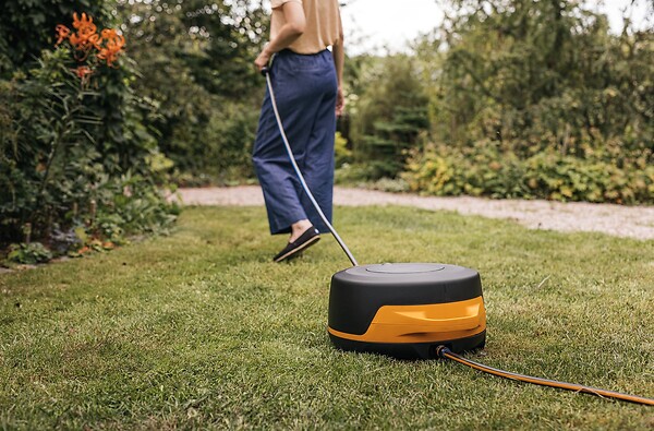 FISKARS - Dévidoir automatique - tuyau 20m + 5m - 13mm - large