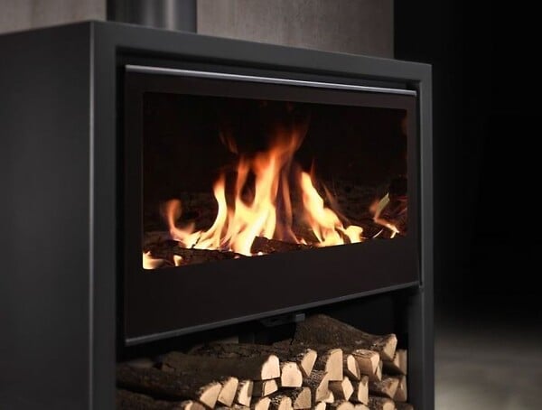 PANADERO - Poêle à bois Allegro - Acier - Anthracite - 8.9kW - large