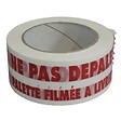 TECPLAST - Ruban adhésif d'emballage 28µ blanc imprimé "NE PAS DEPALETTISER" en rouge - rouleau adhésif d'expédition 50 mm x 100 m - vignette