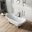 ROGIER & MOTHES - Baignoire sur pieds rétro DARLINGTON Blanche 175 cm Pieds d'Aigle Noirs - vignette