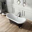 ROGIER & MOTHES - Baignoire sur pieds rétro DARLINGTON Noire 175 cm Pieds de Lion Noirs - vignette