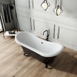 ROGIER & MOTHES - Baignoire sur pieds rétro DARLINGTON Noire 175 cm Pieds d'Aigle Blancs - vignette