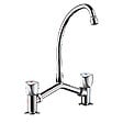 DELABIE - Mélangeur de lavabo 2 trous M1/2 entraxe 100-240 mm en laiton chromé Delabie - vignette