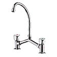 DELABIE - Mélangeur de lavabo 2 trous M1/2 entraxe 100-240 mm en laiton chromé Delabie - vignette