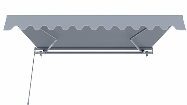MODE DE VIE - Store manuel rétractable - Gris anthracite - 2.95mx2m - large