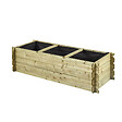 CERLAND - Carré potager Basil Pin - 3 compartiments - 1400x600x400mm - vignette