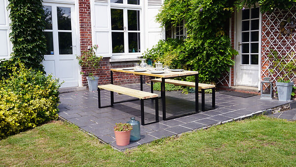 CERLAND - Table de jardin en pin Blakea – H.75xL.180xP.80cm - large