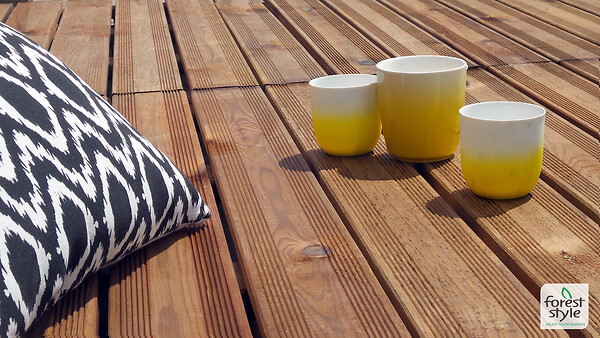 CERLAND - Dalle de terrasse Bolenia en pin - Marron - 100x100cm - large