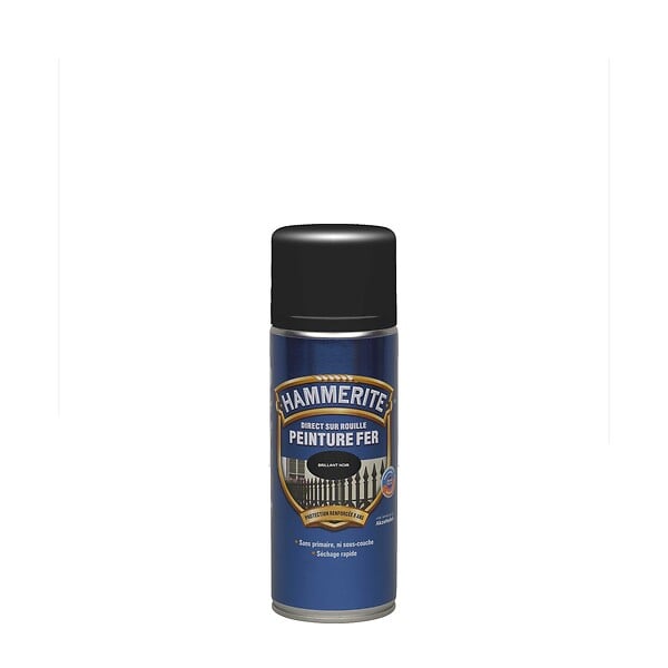 HAMMERITE - Aérosol antirouille - Direct sur rouille - Noir - 400ml - large
