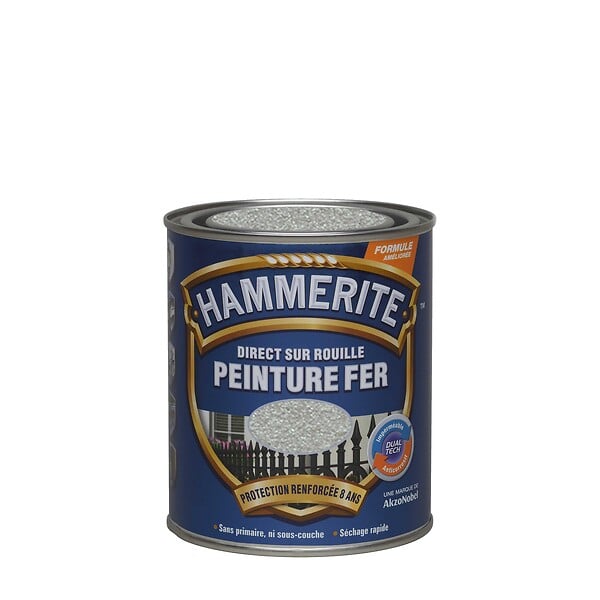HAMMERITE - Peinture Direct sur Rouille - Forge Acier brosse - 0,75L - large