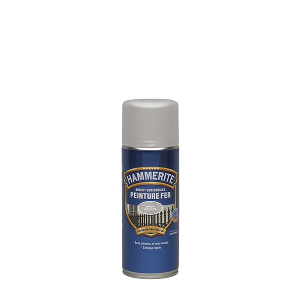 HAMMERITE - Peinture aerosol Direct sur Rouille -  Blanc - Brillant - 400ml - large