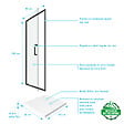 AURLANE - PACK PAROI PORTE DE DOUCHE PIVOTANTE+ RECEVEUR A POSER - 90x90 PIVOTANTE -CRUSH MOON PIVOTANTE 90x90 - vignette