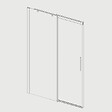 KASSANDRA - Paroi de douche fixe + Porte coulissante LUNA profil noir mat verre fumé 125 cm Sans paroi latérale - vignette