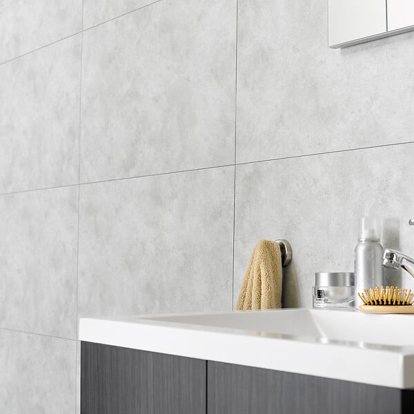 DUMAWALL+ - Dalles murales PVC Cloudy - Blanc - 375x650mm - large
