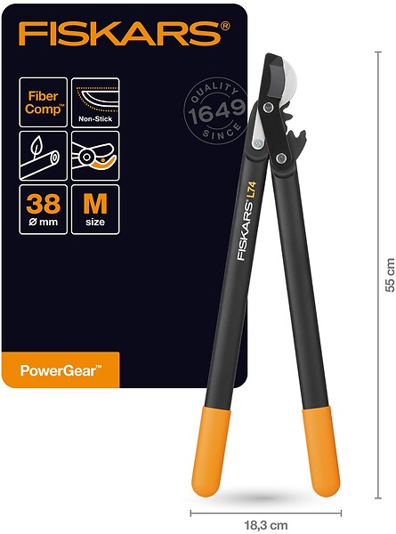 FISKARS - Coupe-branches acier PowerGear L74 - 55cm - large