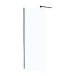 AURLANE - Paroi de Douche 80x195 cm en Verre Trempé 5 mm - Finition Noire - DARK ELEMENTARY - vignette