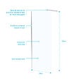 AURLANE - Paroi de Douche 80x195 cm en Verre Trempé 5 mm - Finition Chromé - CHROMED ELEMENTARY - vignette