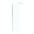 AURLANE - Paroi de Douche 60x195 cm en Verre Trempé 5 mm - Finition Chromé - CHROMED ELEMENTARY - vignette