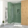 AURLANE - Paroi de Douche 70x195 cm en Verre Trempé 5 mm - Finition Chromé - CHROMED ELEMENTARY - vignette