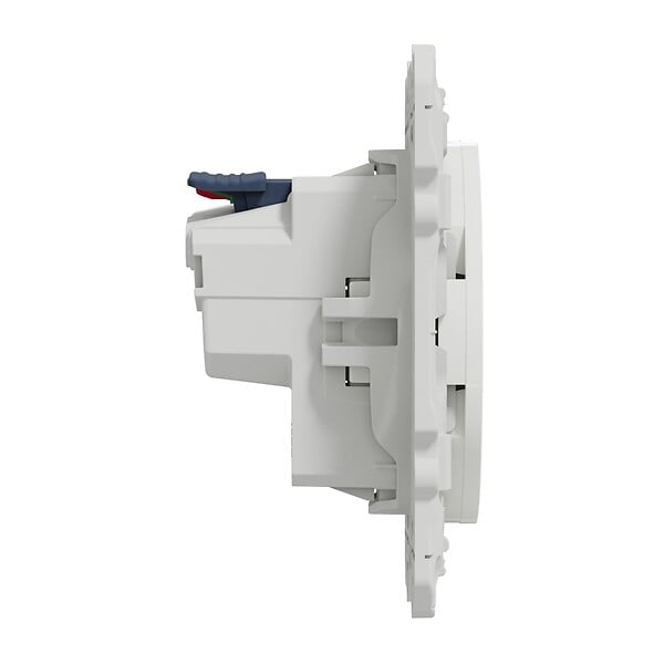 SCHNEIDER ELECTRIC - Prise de courant 2P+T affleurante - Odace - Blanc - 16A - large