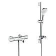 HANSGROHE - Hansgrohe Ecostat 1001 CL Pack Mitigeur Thermostatique bain/douche + Set de douche Crometta Vario avec porte-savon (13201000-Crometta2) - vignette