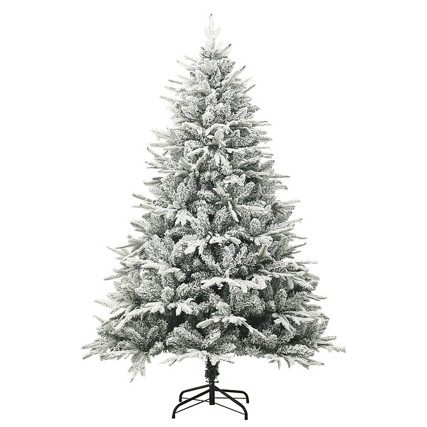 VIDAXL - vidaXL Sapin de Noël artificiel LED et flocons de neige 180 cm PVC PE - large
