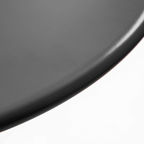 OVIALA - Table de jardin ronde en acier anthracite 120 x 72 cm - Palavas - large