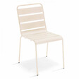 OVIALA - Chaise de jardin en métal ivoire - Palavas - vignette