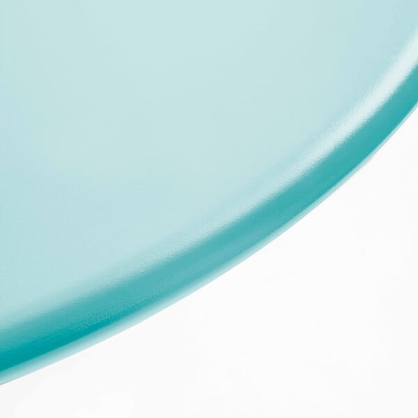 OVIALA - Table de jardin ronde en acier 8 places 120 cm turquoise - Palavas - large
