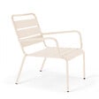 OVIALA - Fauteuil de jardin bas relax acier ivoire - Palavas - vignette