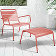 OVIALA - Fauteuil de jardin bas relax acier argile - Palavas - vignette