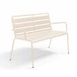 OVIALA - Banc de jardin en métal ivoire - Palavas - vignette