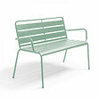 OVIALA - Banc de jardin en métal vert sauge - Palavas - vignette