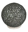 ATMOSPHERA - Lampe à poser Boule Grise sur socle ciment D 18 cm - vignette
