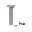BAR PLUS - Pied de cuisine plastique blanc D.2.8cm hauteur 10cm - vignette