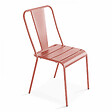OVIALA - Chaise de jardin en métal argile - Dieppe - vignette