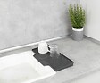WENKO - Tapis égouttoir en caoutchouc Neli - Gris - L.40xl.20cm - vignette